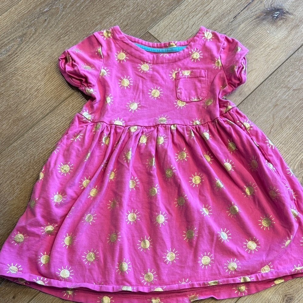 Boden Pink Sunflower Kids Dress